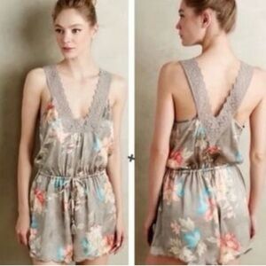 Anthropologie Eloise Lela Lace Romper Small Intimates Teddy Chemise